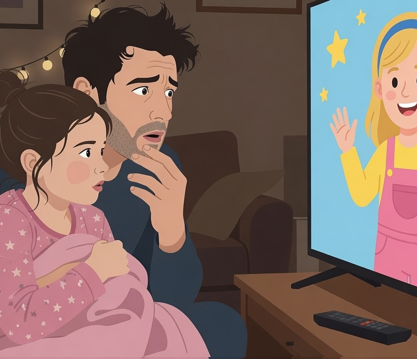 A parent concerned about what their child is watching